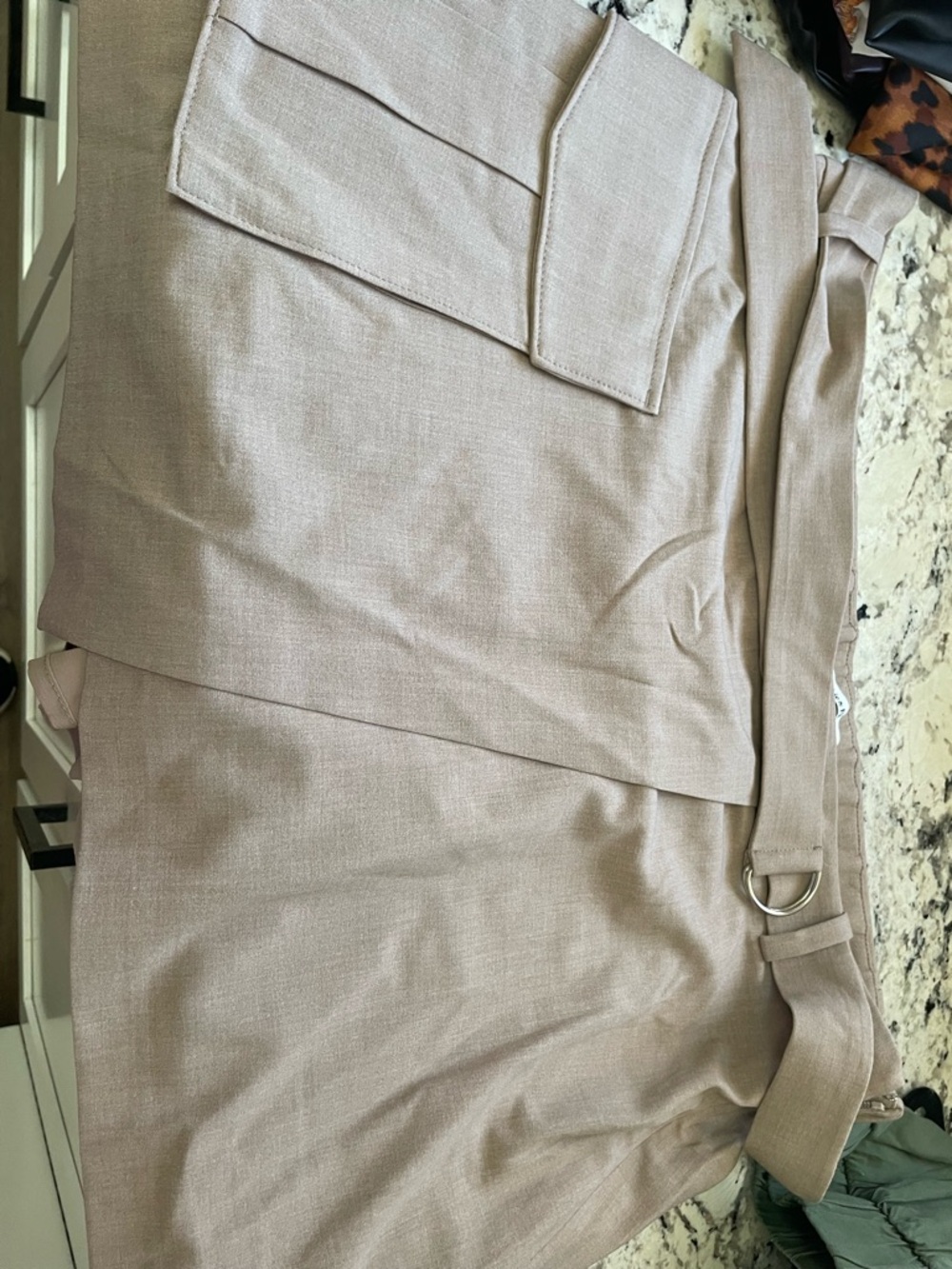 Abercrombie & Fitch Taupe Utility Mini Skort